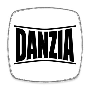 Idée cadeau t-shirt Danzia - Magnet carré - blanc - Devant