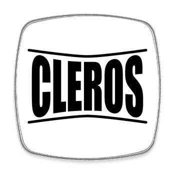 Idée cadeau t-shirt Cleros - Magnet carré - blanc - Devant