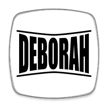 t-shirt Deborah t-shirt idée cadeau - Magnet carré - blanc - Devant