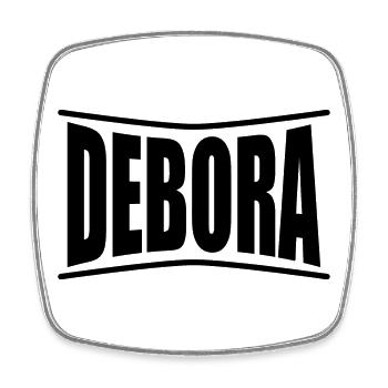 T-Shirt Debora T-Shirt Geschenkidee - Viereckiger Kühlschrankmagnet - Weiß - Vorne