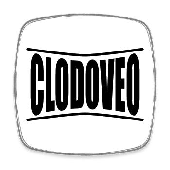 Idée cadeau t-shirt Clodoveo - Magnet carré - blanc - Devant