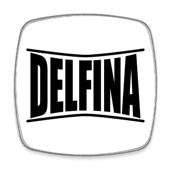 T-Shirt Delfina T-Shirt Geschenkidee - Viereckiger Kühlschrankmagnet - Weiß - Vorne