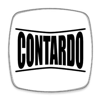 t-shirt Contardo t-shirt gift idea - Square fridge magnet - white - Front