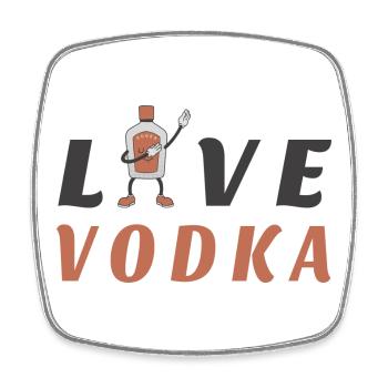 vodka d'amour - Magnet carré - blanc - Devant