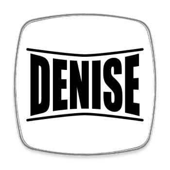 Denise T-Shirt Geschenkidee - Viereckiger Kühlschrankmagnet - Weiß - Vorne