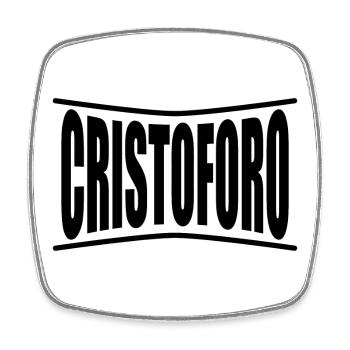 Cristoforo t-shirt gift idea - Square fridge magnet - white - Front