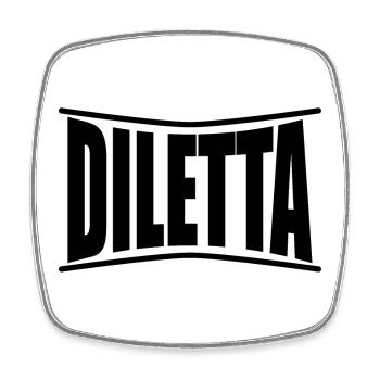 T-Shirt Diletta T-Shirt Geschenkidee - Viereckiger Kühlschrankmagnet - Weiß - Vorne