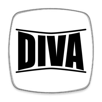 Diva t-shirt gift idea - Square fridge magnet - white - Front