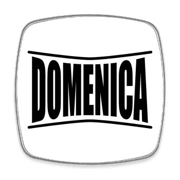 t-shirt dimanche t-shirt idée cadeau - Magnet carré - blanc - Devant