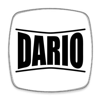 T-Shirt Dario T-Shirt Geschenkidee - Viereckiger Kühlschrankmagnet - Weiß - Vorne