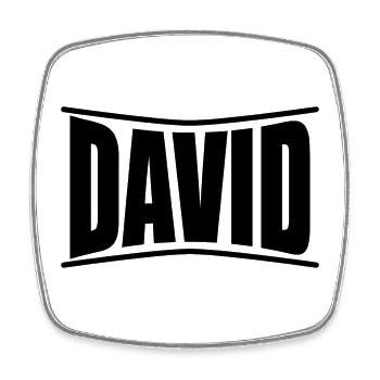 t-shirt David t-shirt gift idea - Square fridge magnet - white - Front