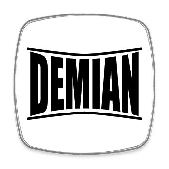 Idée cadeau t-shirt Demian - Magnet carré - blanc - Devant