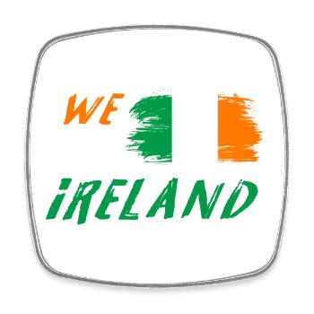 Wir sind Irland Flaggen Design - Viereckiger Kühlschrankmagnet - Weiß - Vorne