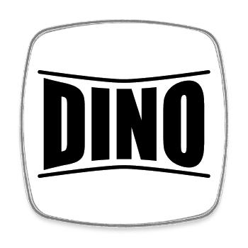 T-Shirt Dino T-Shirt Geschenkidee - Viereckiger Kühlschrankmagnet - Weiß - Vorne