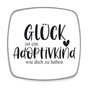 Adoptiert Adoptivkind Adoption Familie Geschenk - Viereckiger Kühlschrankmagnet - Weiß - Vorne