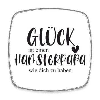 Hamster Hamsterpapa Haustier Hamsterliebe Geschenk - Viereckiger Kühlschrankmagnet - Weiß - Vorne