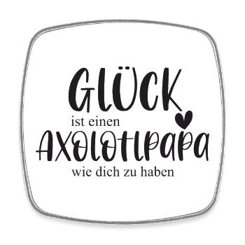 Axolotl Axolotlpapa Haustier Axolotlliebe Geschenk - Viereckiger Kühlschrankmagnet - Weiß - Vorne