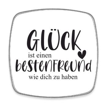 bester Freund Freundschaft Geschenk Glück - Viereckiger Kühlschrankmagnet - Weiß - Vorne