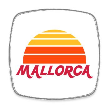 Mallorca (divided half sun) - Square fridge magnet - white - Front