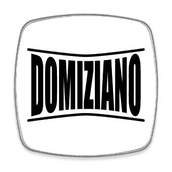 T-shirt Domitian t-shirt idée cadeau - Magnet carré - blanc - Devant