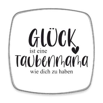 Taube Taubenmama Brieftaube Haustier Geschenk - Viereckiger Kühlschrankmagnet - Weiß - Vorne