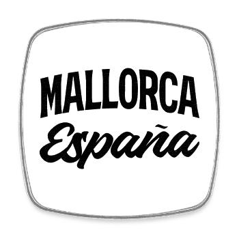 Mallorca Spain Retro Lettering - Square fridge magnet - white - Front