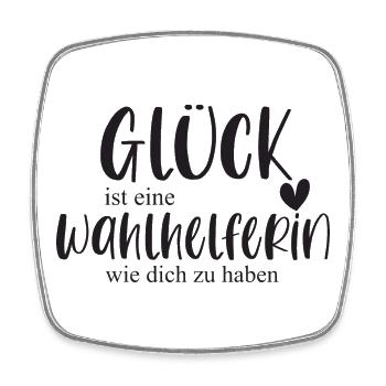Wahlhelferin Ehrenamt Stadt Gemeinde Geschenk - Viereckiger Kühlschrankmagnet - Weiß - Vorne