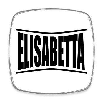 Elisabetta t shirt idée cadeau - Magnet carré - blanc - Devant