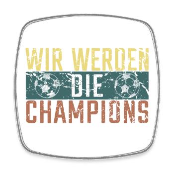 Deutschland Meister 2026 - Viereckiger Kühlschrankmagnet - Weiß - Vorne