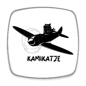 Kamikatze - Viereckiger Kühlschrankmagnet - Weiß - Vorne