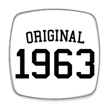 Original 1963, 60 Jahre alt, Geschenk zum 60. Geburtstag - Viereckiger Kühlschrankmagnet - Weiß - Vorne