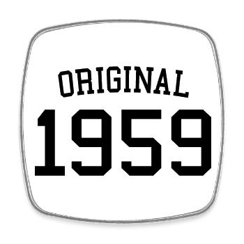Original 1959 65. Geburtstag Männer Frauen 65 Jahre alt - Viereckiger Kühlschrankmagnet - Weiß - Vorne