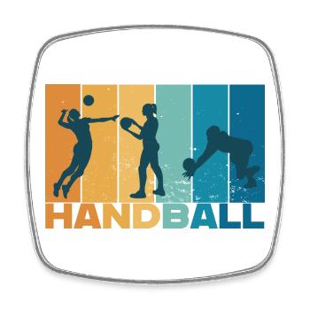 Handball Handballer Vintage Geschenk - Viereckiger Kühlschrankmagnet - Weiß - Vorne