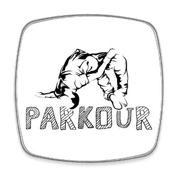 Parkour Symbol freerunning backflip Salto Grafik - Viereckiger Kühlschrankmagnet - Weiß - Vorne