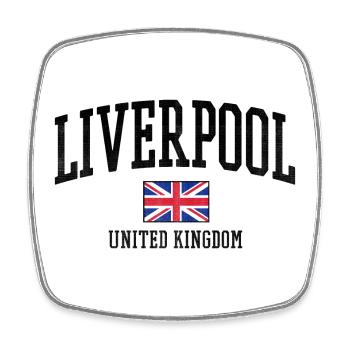 Liverpool UK Flag Stil - Viereckiger Kühlschrankmagnet - Weiß - Vorne