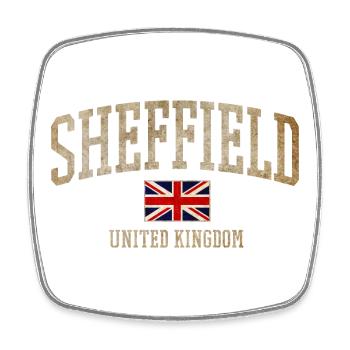 Sheffield Vintage UK Emblem - Square fridge magnet - white - Front