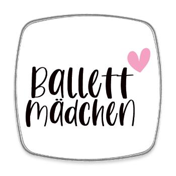 Ballett Mädchen Ballerina Balletttänzerin Geschenk - Viereckiger Kühlschrankmagnet - Weiß - Vorne