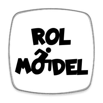Every wheelchair user is a role model # - Square fridge magnet - white - Front