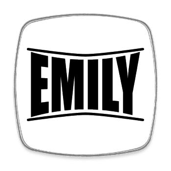 t-shirt Emily t-shirt gift idea - Square fridge magnet - white - Front