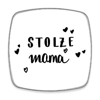 stolze Mama - Viereckiger Kühlschrankmagnet - Weiß - Vorne