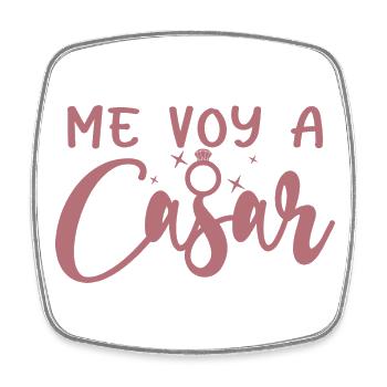 Me Voy A Casar I'm Getting Married Wedding Engaged - Square fridge magnet - white - Front