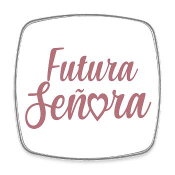 Futura Señora Engagement Bridal Shower Wedding - Square fridge magnet - white - Front