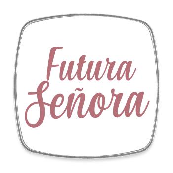 Futura Señora Engagement Bridal Shower Wedding - Square fridge magnet - white - Front
