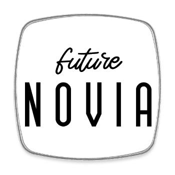 Future Novia Engagement Bridal Shower Wedding - Square fridge magnet - white - Front