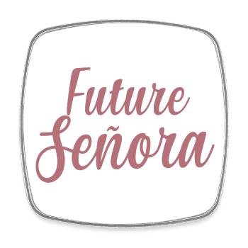 Future Señora Engagement Bridal Shower Wedding - Square fridge magnet - white - Front