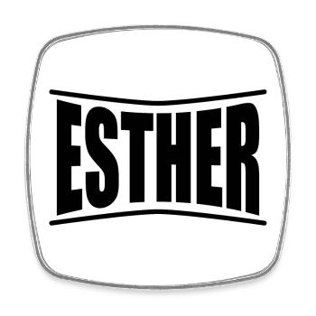 Idée cadeau t-shirt Esther - Magnet carré - blanc - Devant