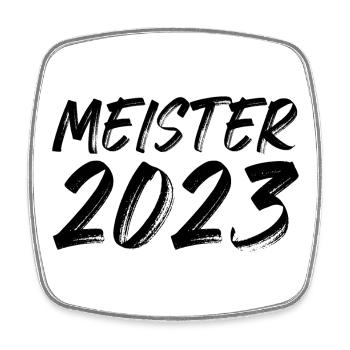 Meister 2023 - Viereckiger Kühlschrankmagnet - Weiß - Vorne
