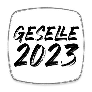 Geselle 2023 - Viereckiger Kühlschrankmagnet - Weiß - Vorne