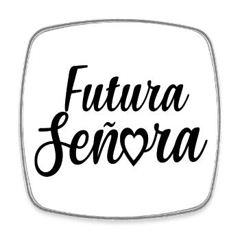 Futura Señora Engagement Bridal Shower Wedding - Square fridge magnet - white - Front