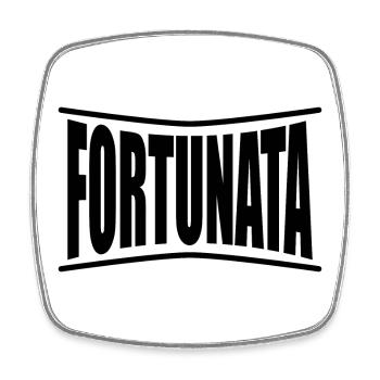 t-shirt Fortunata t-shirt idée cadeau - Magnet carré - blanc - Devant